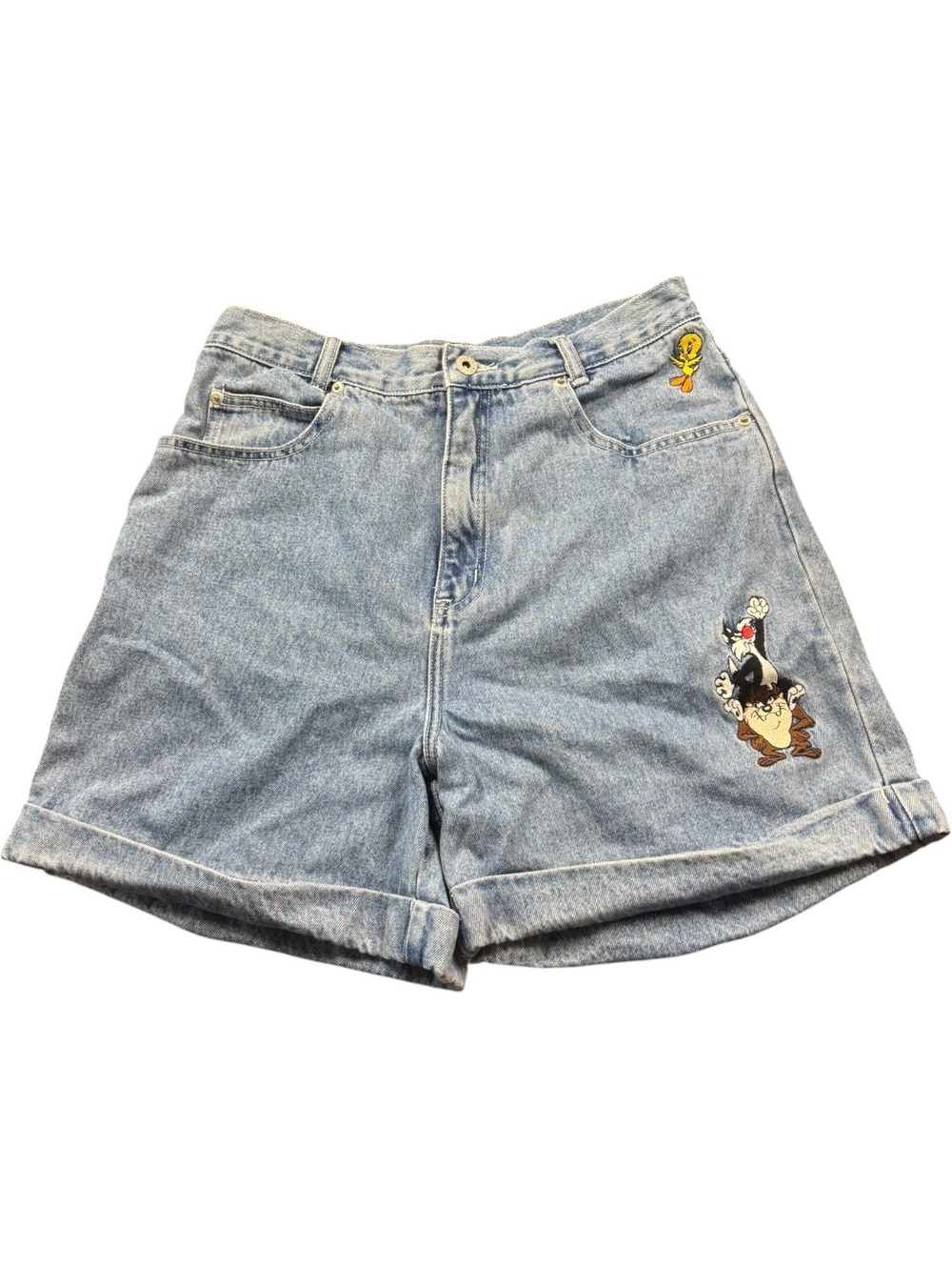 Warner Bros. Studio Store Tweety Sylvester 90’s Denim Shorts